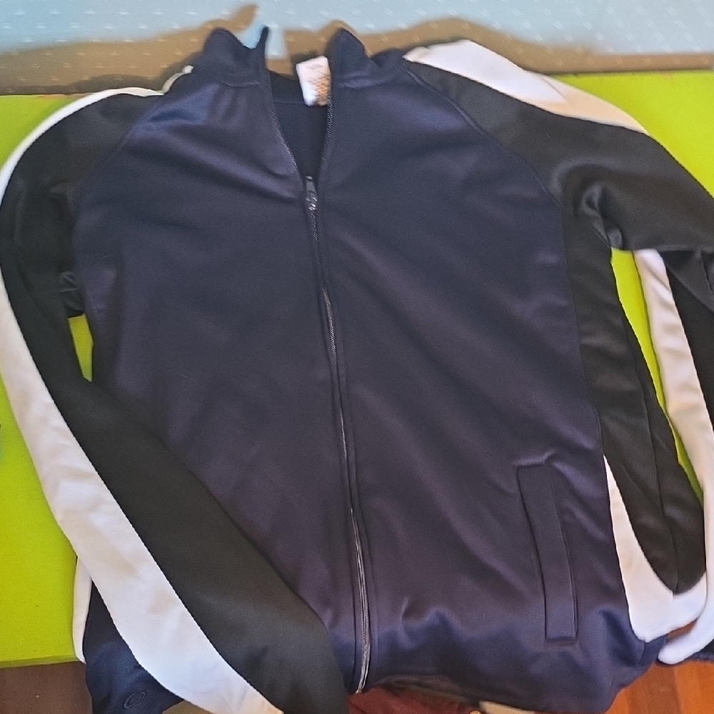 Black and White Zip-Up Jacket